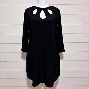 SYMPLI‎ GO TO TUNIC RAIN DROP BLACK CUT OUT SIZE 6